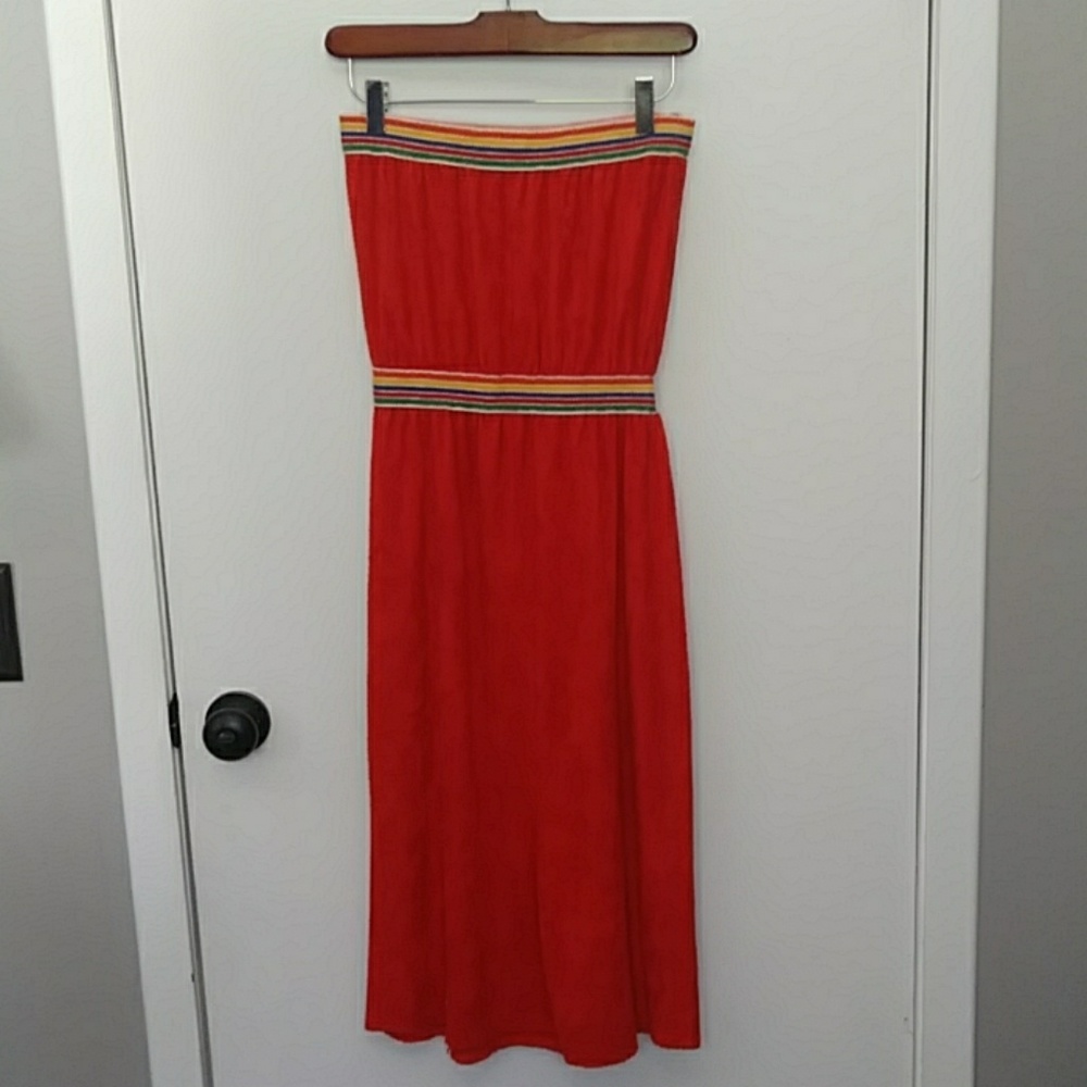 Vintage Terry Cloth Strapless Dress